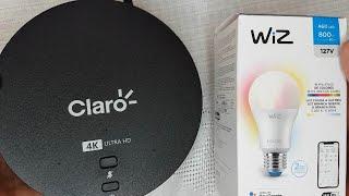 como configurar lâmpada inteligente na alexa claro box tv 4k ultra hd