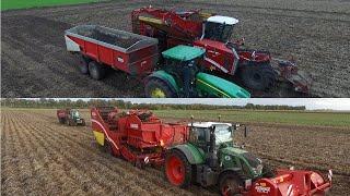 Aardappels rooien met Grimme Varitron 270 en Fendt 724 met SE 150-60