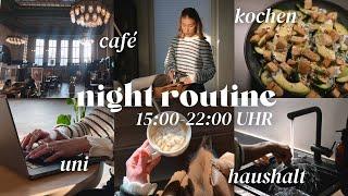 EVENING ROUTINE (3-10 pm)  University, cooking, household, skincare