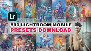 Lightroom Mobile 500 Preserts Free Download in1 click Premium Presets Download By Mansoor Editz
