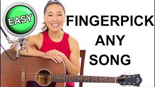 Fingerpick ANY Song on the Guitar 2024 with EASY Play Along Exercises