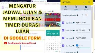 Cara Mengatur Durasi Ujian serta Memunculkan Waktu Mundur di Google Form