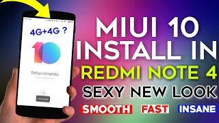MIUI 10 Install In Redmi Note 4 || Full Video Smooth + Fast + New Look