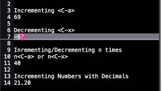 Vim: How to Increment and Decrement Numbers