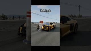 Audi R8 vs Bollard. BeamNg Drive #cars #beamngdrive #carcrashes