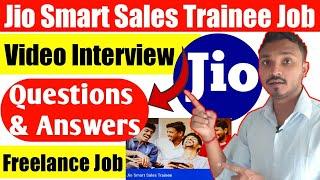 Jio Smart Sales Trainee Video Interview | Video Interview Questions & Answers | Jio Sales Trainee