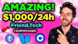 Do THIS to Make $1000 in 24 Hours! Friend.Tech Crypto App (walkthrough)