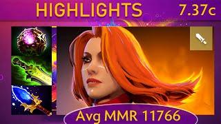 ⭐ 7.37c Lina |K+A-D - 27 KP - 79%| Mid Highlights - Dota 2 Top MMR