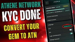 Athene Network KYC Done  | Convert Your Gems to ATN Coins Fast!