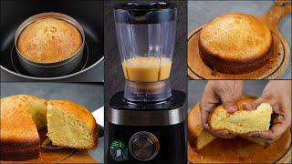 EASY & DELICIOUS VANILLA SPONGE CAKE RECIPE IN BLENDER | SUPER SOFT VANILLA CAKE RECIPE | N'Oven