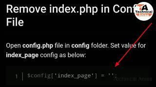 How to Remove index.php From URL In Codeigniter