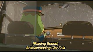 To a raining town from Animal Crossing City Folk 