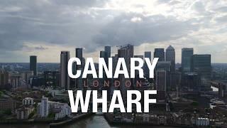 Canary Wharf London, UK Aerial View | 4K HD Drone Footage