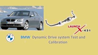 BMW Dynamic drive system start up test and calibration via scan tool Launch x431