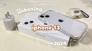 ️ iphone 13 starlight unboxing 2024 (128gb) + accessories