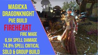 ESO Magicka Dragonknight PVE Build - Fireheart - Waking Flame