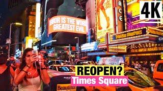 ⁴ᴷ⁶⁰ Times Square - Midtown Manhattan New York City Walking Tour 2020