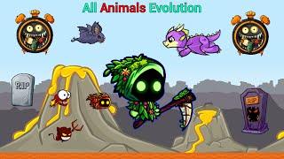 All Animals Evolution And Spring Reaper Destroyed Bosses Players (EvoWorld.io)