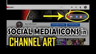 How to ADD social media links in Youtube Channel Art  2020 | Clickable Links