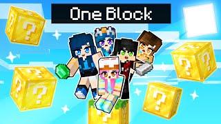 Minecraft but we're stuck on ONE LUCKY BLOCK!