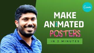Make animated poster using Canva | Learn in 2 minutes | Sumit Varghese