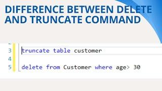 57 Truncate table in sql server | Difference between delete and truncate command