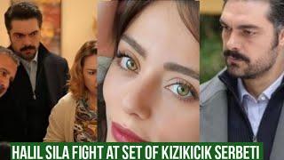 Halil Ibrahim Ceyhan and Sila Turkoglu Fight at Set of Kizikicik Serbeti