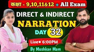 Direct and Indirect Speech In English Grammar with Examples  | Narration In English By Muskan Mam