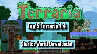 Top 5 Terraria Starter World Downloads! (IOS/ANDROID) (LINKS IN DESCRIPTION) | Terraria 1.4