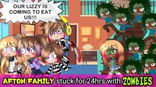 AFTON FAMILY stuck in a house for 24hrs challnge with ZOMBIES {ORIGINAL}ft Ennard Glitchy CB Ballora