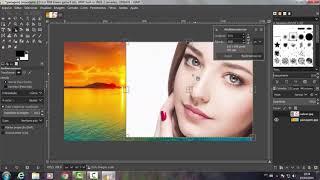 Montagem com duas imagens no Gimp