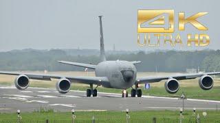 (4K) Boeing KC-135R Stratotanker USAF 57-1488 departure at Geilenkirchen Airbase GKE ETNG