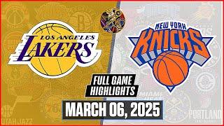 LAKERS VS KNICKS ( Double OT ) March 06, 2025 | NBA Full Game Highlights | lakers vs knicks NBA 2K25