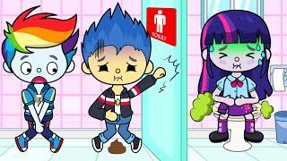 Please Open The Toilet Door! Part 2 | My Little Pony In Toca Life World | 내 작은 조랑말 슬픈 기원 사랑 이야기