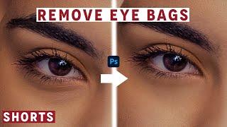 How to Remove Eye Bags and Dark Circles In Photoshop - Photoshop tutorials - Photoshop #shorts