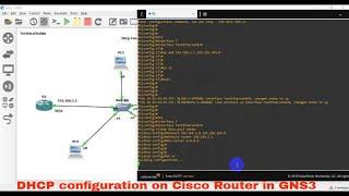 How to Configure Cisco Routers as DHCP server in GNS3 | Technical Hakim #GNS3