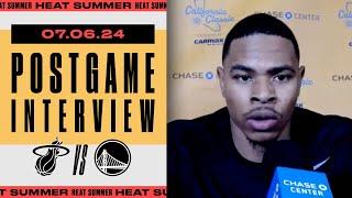Keshad Johnson Postgame Interview | Miami HEAT vs. Golden State Warriors | July 6, 2024