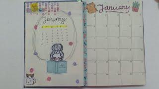 تجهيز أجندة 2020 / شهر يناير ( My bullet Journal DIY )