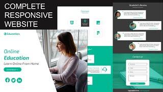 Complete RESPONSIVE Animated Online Education Website Design Using HTML/CSS/JQUERY/BOOTSTRAP