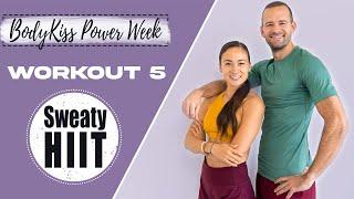 BodyKiss Power Week - WORKOUT 5 |  Super Sweaty HIIT | Ohne Equipment | WARM-UP & COOL DOWN | 25 Min