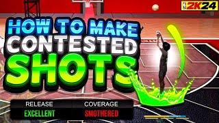 HOW TO MAKE EVERY CONTESTED SHOT IN NBA 2K24! BEST JUMPSHOT FOR EVERY HEIGHT + SECRET TIPS!