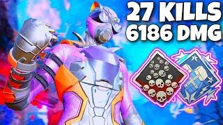 OCTANE 27 Kills and 6,186 Damage Gameplay Wins - Apex Legends (No Commentary)