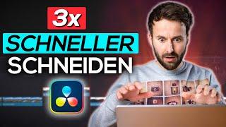 4 Editing Hacks die dich 3x schneller Videos schneiden lassen! | Davinci Resolve