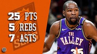 Kevin Durant 25 pts 5 rebs 7 asts vs Jazz 24/25 season