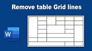 how to Add or Remove table grid lines from word document