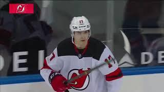 Yegor Sharangovich scores goal #10 from Jack Hughes pass vs Rangers (2021)