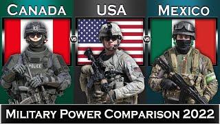 Canada vs United States (USA) vs Mexico Military Power Comparison 2022