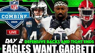 Eagles AFTER Myles Garrett (REPORT) | 2025 Scouting Combine: DB's, TE's |Philly Shakedown Podcast