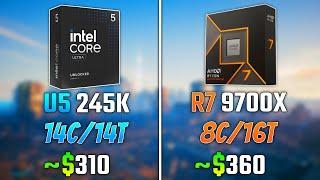 INTEL ULTRA 5 245K vs RYZEN 7 9700X | Test in 6 Games