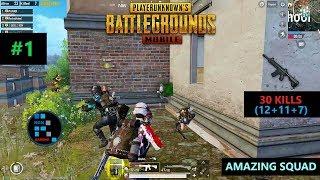 [Hindi] PUBG MOBILE | "30 KILLS" AMAZING SQUAD RUSH GAMEPLAY CHICKEN DINNER